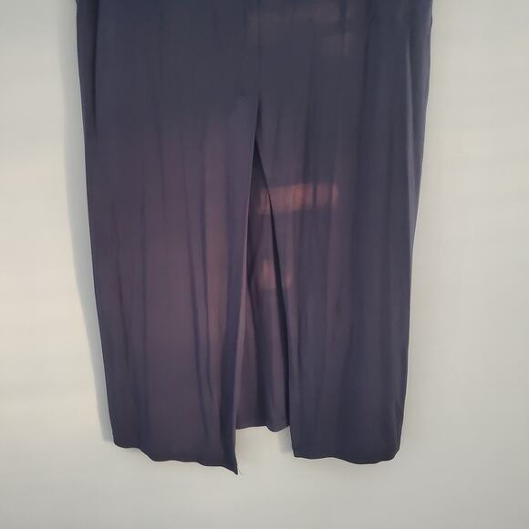 Express Women's Lightweight Blue Straight Maxi Skirt L - Picture 3 of 6